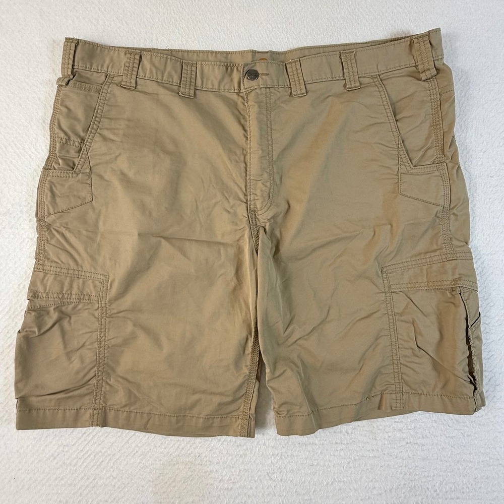 Carhartt Cargo Shorts Mens 44x10 Relaxed Fit Cotton Blend Tan 101563‎ 253